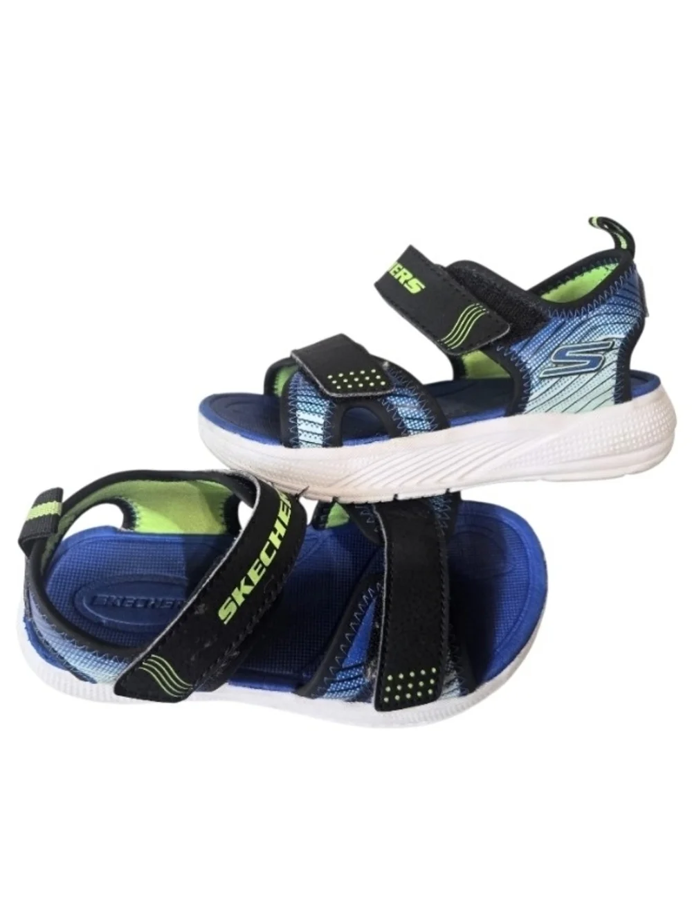 Skechers Kids Blue & Black Sport Sandals Size 12 Kids